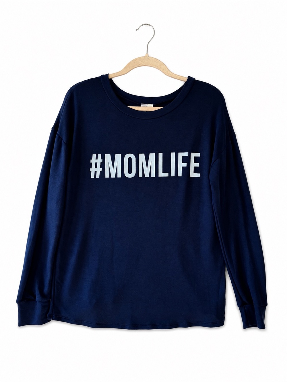 Alya Francesca’s XS NWT #MOMLIFE Navy Graphic Sweatshirt Top